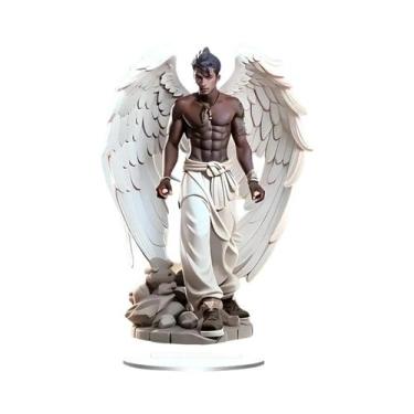 Imagem de Escultura De Arcanjo Miguel Lutando, Estátua Acrílica 2D Para Decoraçã
