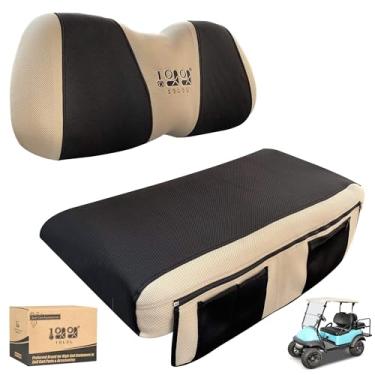 Imagem de 10L0L Capa de assento para carrinho de golfe com capa de assento de malha de bolso compatível com Yamaha G29 Drive 2007-2016 e 2017+ Drive 2 Club Car Precedent DS 2 assentos disponíveis em todas as