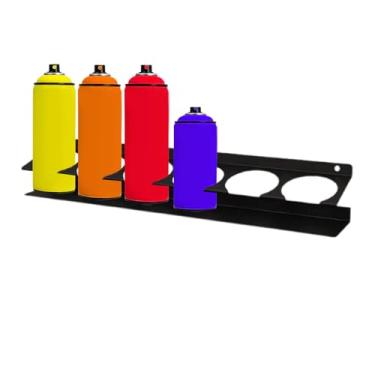 Imagem de Porta-frasco de Spray | Suporte de Parede com 6 Espaços - Poupador de Espaço para Latas de Tinta em Spray,para Garagem Serviço Móvel Armazém Comercial