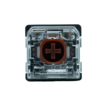 Imagem de GATERON KS-33 Interruptores de teclado silenciosos 2.0 de perfil baixo, LED SMD linear tátil de 3 pinos, pré-lubrificado de fábrica para teclado mecânico MX (marrom tátil, 110)