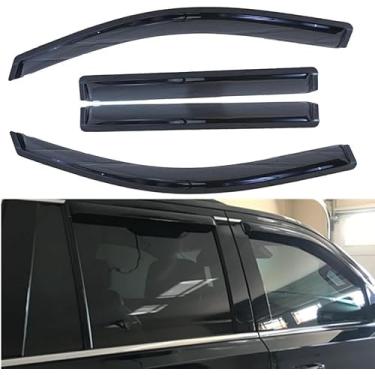 Imagem de Viseiras de janela lateral protetores de chuva defletores de ventilação compatíveis com Chevrolet Tahoe/GMC Yukon/Cadillac Escalade 2015-2020, defletor de ventilação de janela protetor de chuva