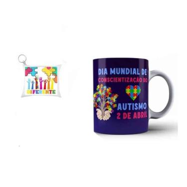 Imagem de Kit Caneca e Almochaveiro Dia do Autismo para Presentear - Coleção Tea