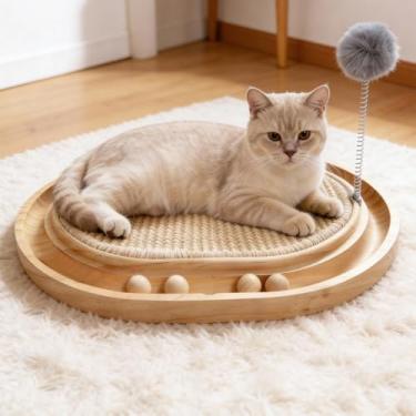 Imagem de Almofada para arranhar gatos, estrutura de atividade de animais de estimação para gatos