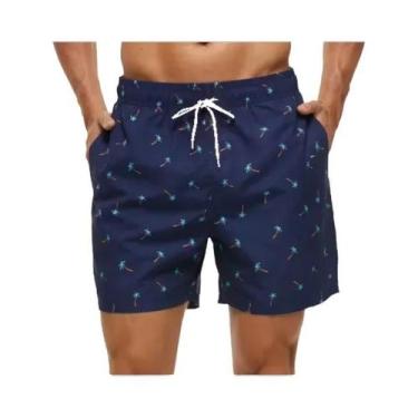 Imagem de Bermudas Masculinas Coloridas Com Estampa Gráfica Em Gradiente, Impres