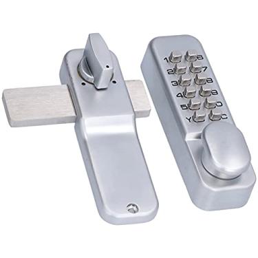Imagem de Trava de Combinação Mecânica Roubo Acesso Sem Chave Liga Zinco para Portão Porta Vidro Madeira Escritório Uso Comercial Residencial Bateria Necessária