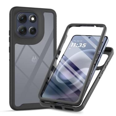Imagem de Eilkmcre Capa para Motorola Moto G86, capa para celular Motorola Moto G86 com protetor de tela integrado, capa traseira transparente e fina, à prova de choque, resistente, resistente, capa protetora