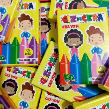 Imagem de Kit Giz de Cera Colorido para Crianças - 20 Unidades, 5 Cores Sortidas, Mini Giz Infantil Ideal para Atividades Escolares e Lembrancinhas de Aniversário