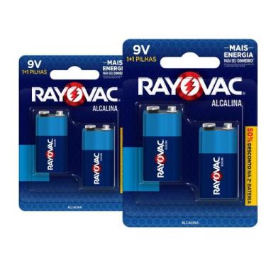 Imagem de 4 Baterias Alcalinas Rayovac 9v