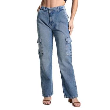 Imagem de Calça Jeans Sawary Reta Petit - 280858 - INDIGO 40, Azul, 40