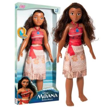 Imagem de Boneca Moana Princesa Disney Com Acessório Articulada 55Cm - Babybrink