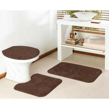 Imagem de Tapete jogo de banheiro 100% antiderrapante 3 peças classic oasis , CA