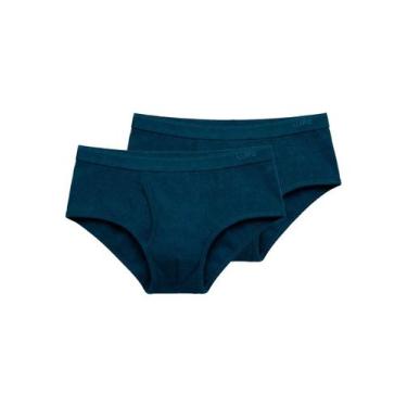 Imagem de Kit com 2 Cuecas Slip Lupo com Abertura 546-003, Azul marinho, G