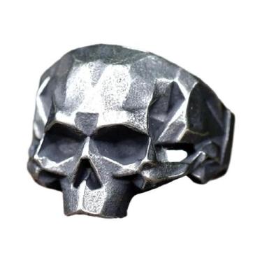 Imagem de Anel Vintage De Caveira Para Homens, Joia De Aço Inoxidável 316L, Pres