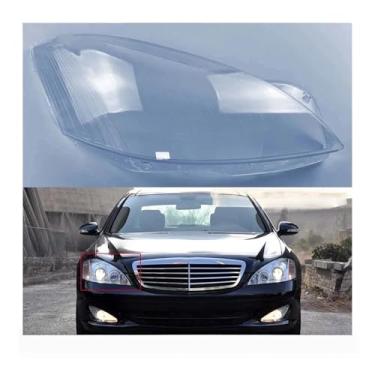Imagem de Tampa do farol do carro lente de vidro lâmpada sombra escudo Compatível com benz s-class w221 s300 s350 s400 s500 s600 2006-2009(Right)