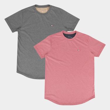 Imagem de Kit Camiseta Industrie Itália Alongada Masculina - 2 Peças-Masculino