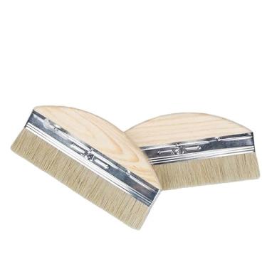 Imagem de Pincel de tinta Limewash Cerdas naturais, 20 cm - Pincel grande, para lavagem de cal em tijolos/paredes internas/pasta de papel de parede/decks