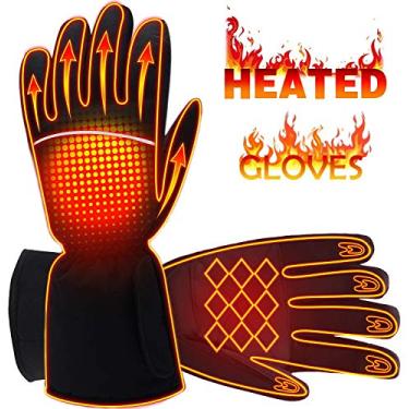 Imagem de Luvas térmicas térmicas para homens e mulheres da Rabbitroom, luvas recarregáveis alimentadas por bateria, impermeáveis, térmicas, para esportes ao ar livre (tamanho 4,5 V)