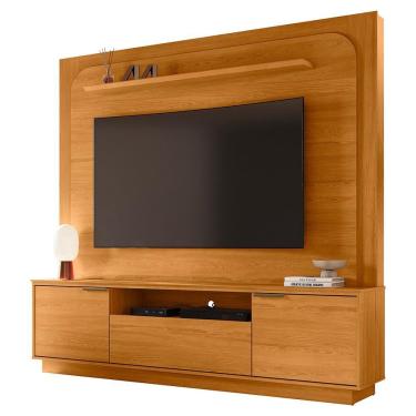 Imagem de Painel Home Theater Nilo Para Tv 75 Pol 2 Portas 200 Cm Cinamomo Madetec Cinamomo