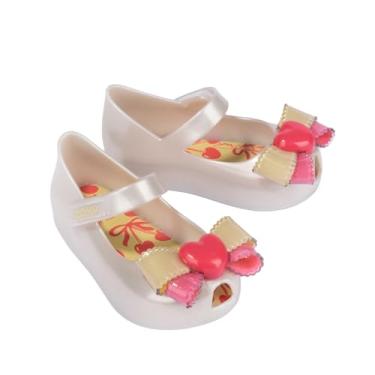 Imagem de Sapatilha Infantil Zaxynina Princess com Laço de Coração e Doce, Estilo Candy, Original, Dia a Dia, Fashion, Estilosa, Confortável (OffWhite, BR, Bebê, Numérico, 17)