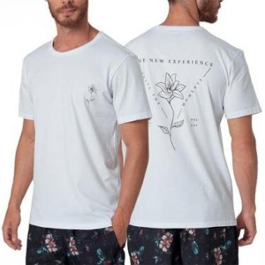 Imagem de Camiseta Masculina Estampada Flor Mash 100% Algodão - 632.27-Masculino