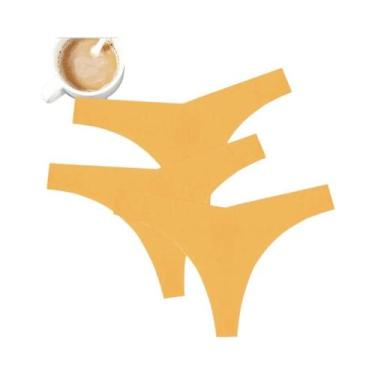 Imagem de Tanga Feminina Sem Costura De Cintura Baixa Em Formato V, Macia E Conf