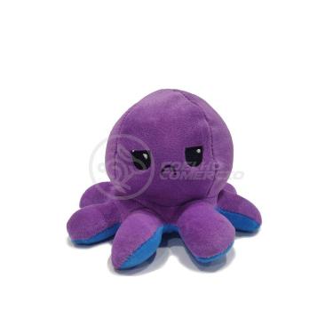 Imagem de Polvo Reversível De Pelúcia 2 Em 1 Tiktok Azul E Roxo