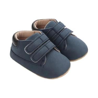 Imagem de Sapatos De Caminhada Antiderrapantes De Couro Com Sola Macia Para Bebê