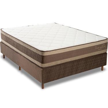 Imagem de Conjunto Box Casal de Molas Inverno e Verão 138x188 Kappesberg - Bege/Marrom