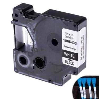 Imagem de Fita Branca Vinilica/PVC 12mm x 5.5m Rotulador Profissional Rhinopro Dymo