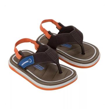 Imagem de Chinelo de Dedo Menino Cartago Mini Malaga Marrom/Laranja 12406-Masculino