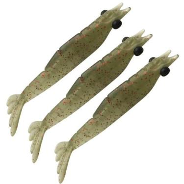 Imagem de Isca Camarão Monster 3X Ultrasoft Pesca Soft Silicone 9Cm3Un