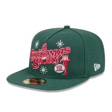 Imagem de BONE NEW ERA 59FIFTY A-FRAME CHRISTMAS GENERIC LOGO NEW ERA VERDE-Masculino