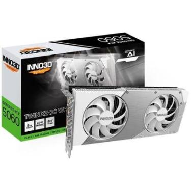 Imagem de Placa de Video Inno3D RTX 5060 Twin X2 OC White NVIDIA Geforce, 8GB GDDR7, 2527MHz, 128bits, DLSS 4-Unissex