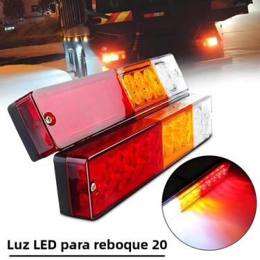 Imagem de Lanterna Traseira LED À Prova d'Água 12V Com 20 LEDs Para Caminhão, Ia