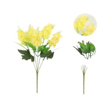 Imagem de Buquê De Jacintos Artificiais De 13,8 Polegadas, Flores Falsas Para Ce