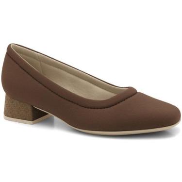 Imagem de Sapato Social Feminino Lycra Pinhão Comfortflex 2495422-1 -, 37