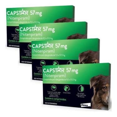 Imagem de Kit Capstar Antipulgas P/ Cães De 11 A 57kg 4 Cx C/ 6 Unidades. - ELAN