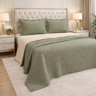 Imagem de Cobre Leito King Size Leslie Bordado 300 Fios 100% Algodão - De Luca E