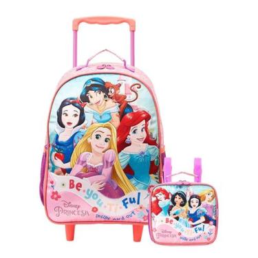 Imagem de Mochila Escolar Rodinha Sereia Ariel Princesa Disney - Xeryus