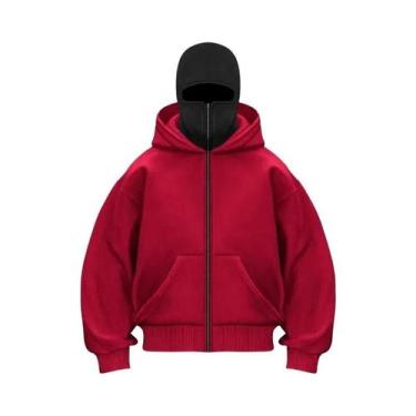 Imagem de Moletom Unissex Com Capuz Duplo Balaclava Y2K Gótico Harajuku, Suéter 