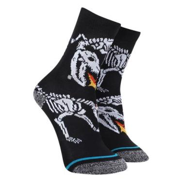 Imagem de Meia Infantil Stance Cano Longo Skully Predator Menino, Preto, G