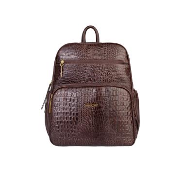 Imagem de Mochila feminina de couro croco Zaya