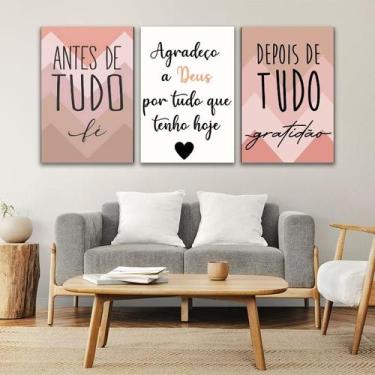 Imagem de KIT 3 Quadros Antes e Depois de Tudo Quadro Decorativo  Decoração Quar