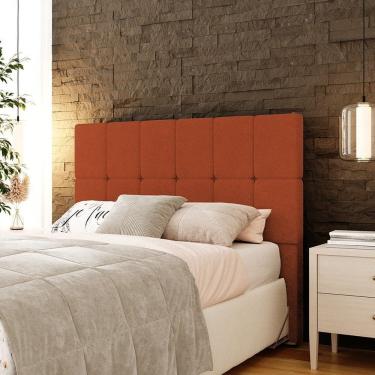 Imagem de Cabeceira Casal 140cm Bouclê Estofada Design Moderno para Quarto Linea Terracota