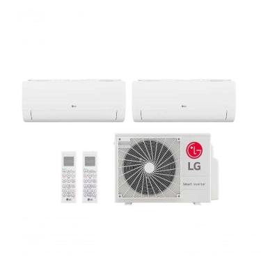 Imagem de Ar condicionado Multi Split Inverter 2 ambientes (Hiwall 2X 12.000BTUS) Quente/Frio WiFi integrado 220V