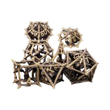 Imagem de Conjunto De Dados Dragão De Sangue Metálico Para Dungeons And Dragons,