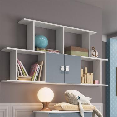Imagem de Nicho De Parede Infantil Com 2 Portas Em Mdp Percasa Azul