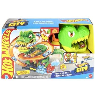 Imagem de Hot Wheels Pista CITY Nemesis T-REX e Quartel de Bombeiros Mattel JBM7