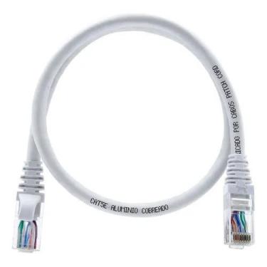Imagem de Cabo De Rede Patch Cord Utp Cat5e Branco Rj45 15Cm Cobre - Halcytech