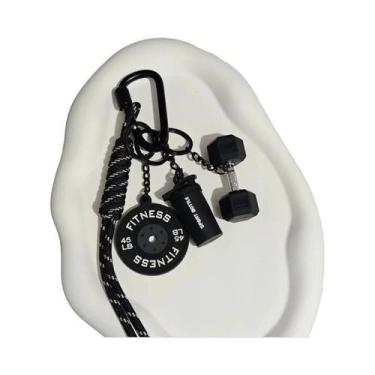 Imagem de Chaveiro De Silicone Para Amantes De Academia: Halteres, Pesos E Anilh